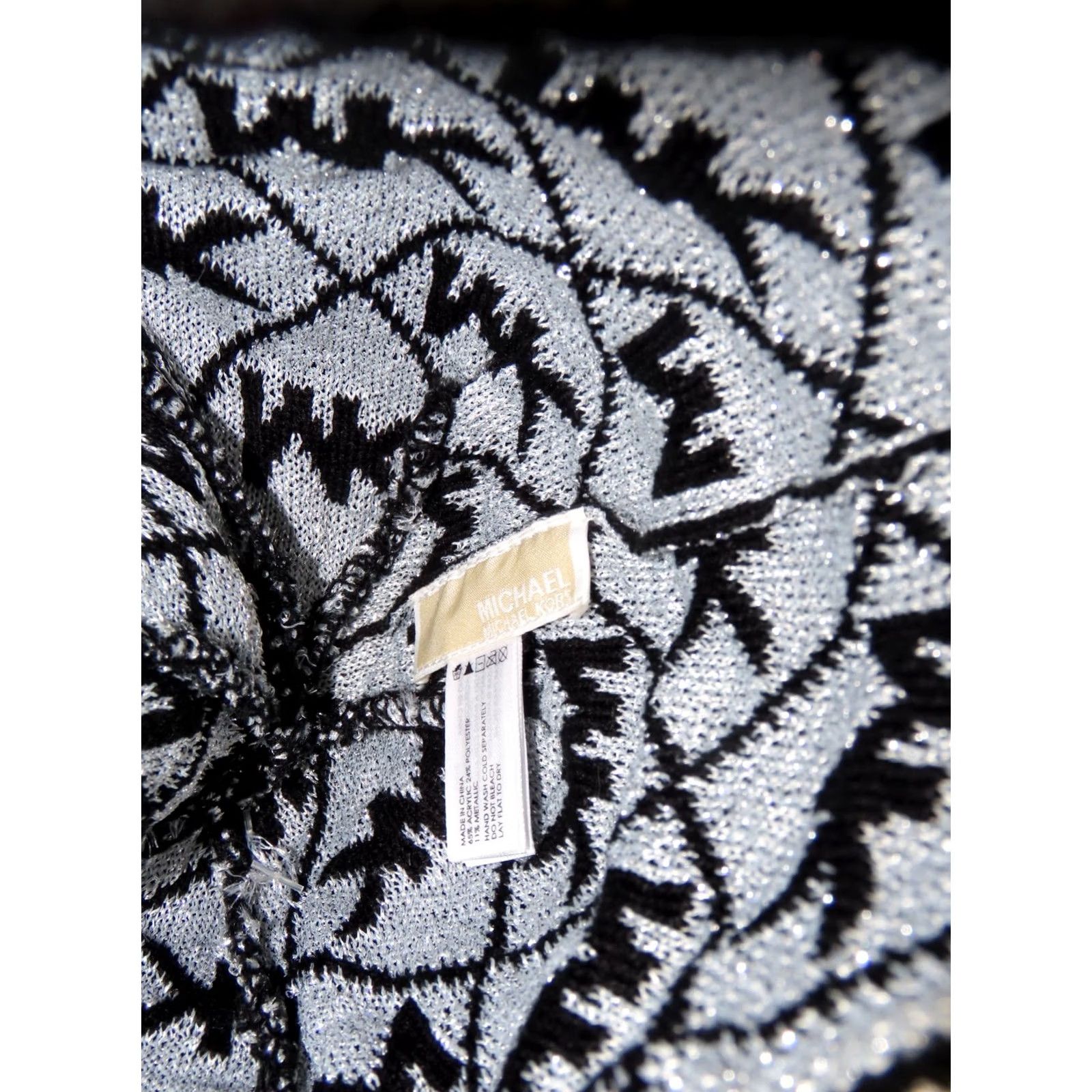 Michael Kors Michael Kors Beanie Women One Size Black White Logo Knit Lightweight Winter Size ONE SIZE - 3 Thumbnail