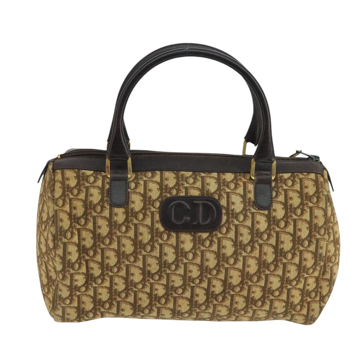 Dior Trotter Brown Canvas Handbag (Pre-Owned) Size ONE SIZE - 1 Thumbnail