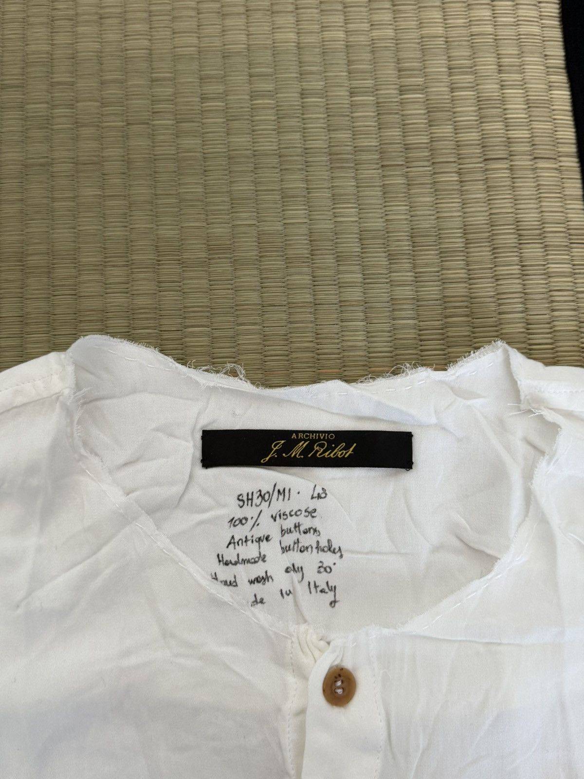 Archivio J.M. Ribot Archivio JM Ribot Collarless Shirt Size US M / EU 48-50 / 2 - 6 Thumbnail