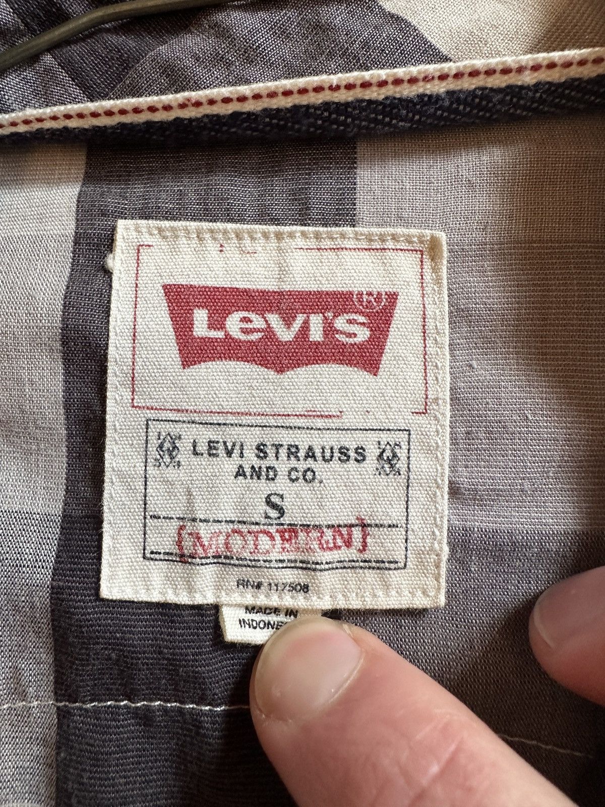 Levi's Levis White Tab Pearl Snap Long Sleeve Gray Plaid Western Size US M / EU 48-50 / 2 - 6 Thumbnail