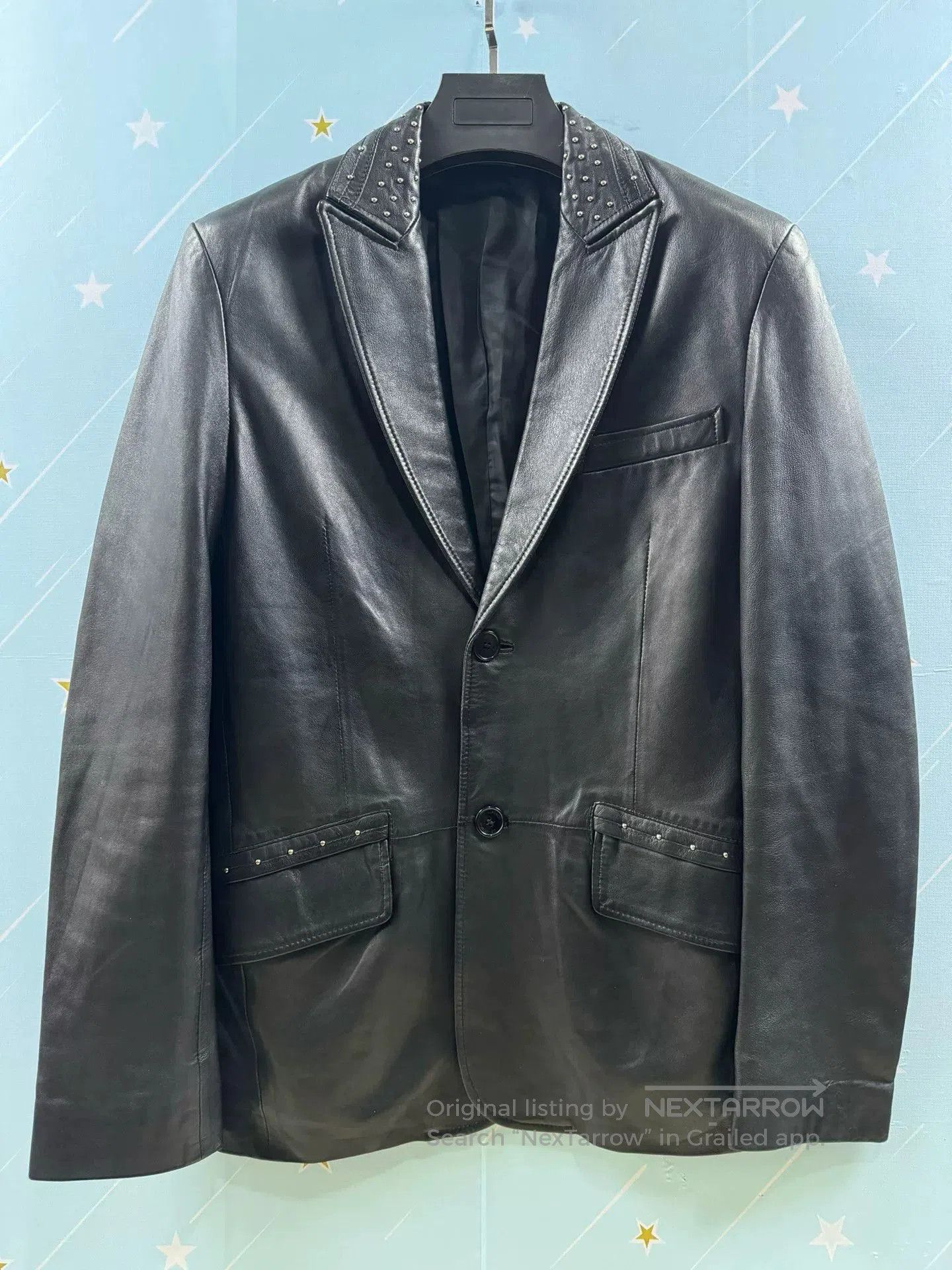 Versace Versace Leather Studded Men's Jacket. Size US S / EU 44-46 / 1 - 1 Thumbnail