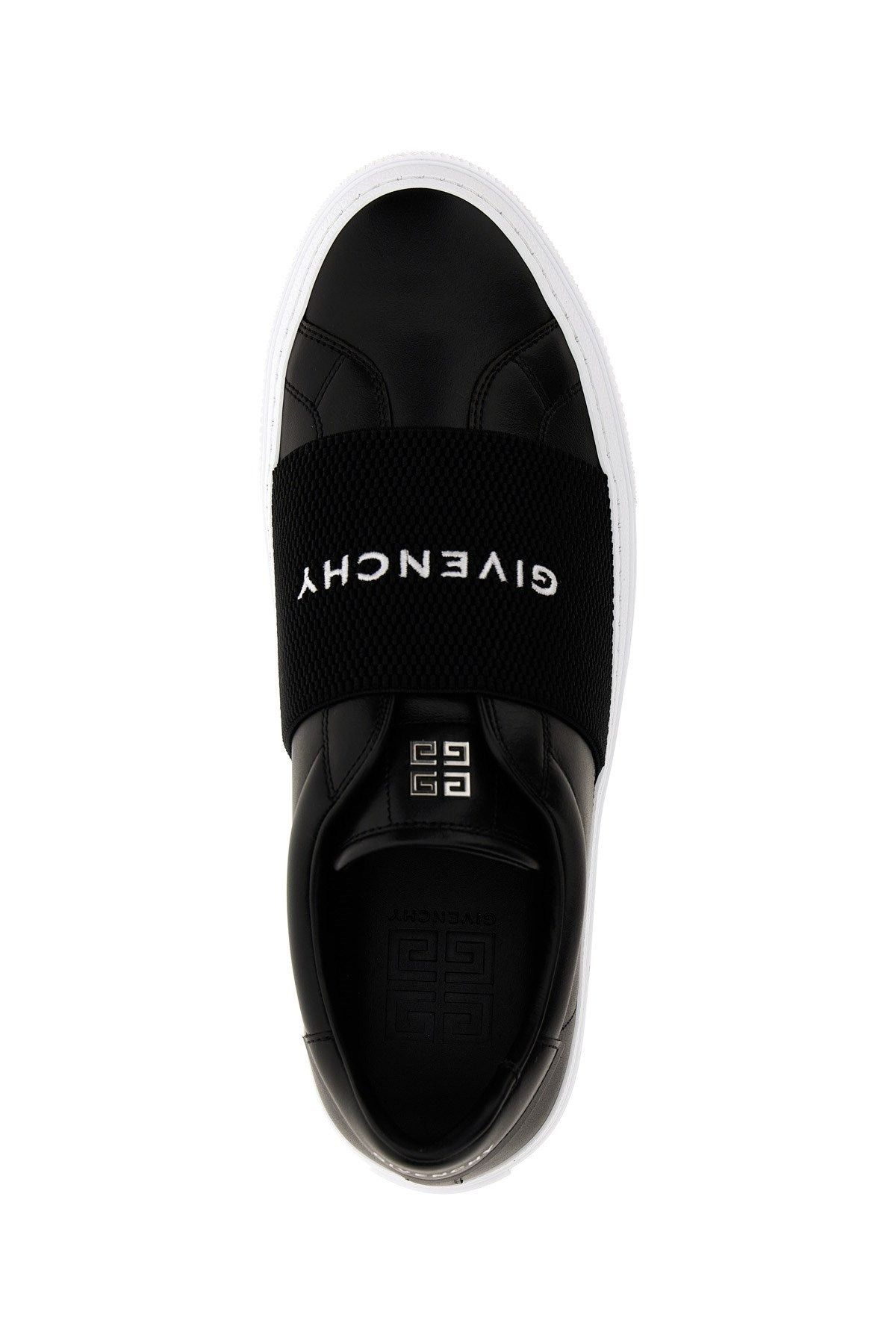 o1lv12m1025 City Sport Sneakers With Elastic in Black/White