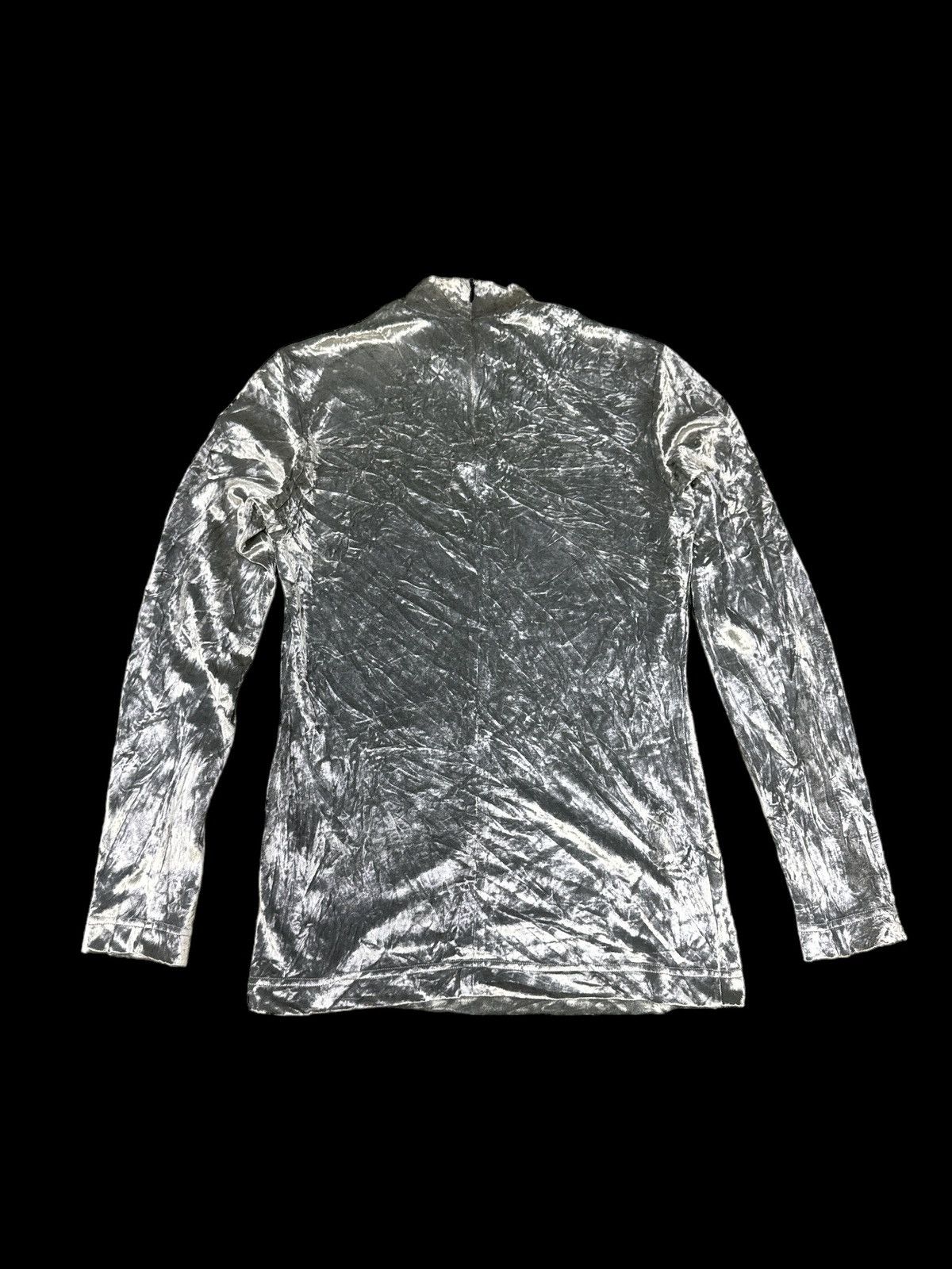 Tokio Kumagai × Vintage TOKIO KUMAGAI VELVET SILVER LONG SLEEVE TURTLENECK SHIRT Size US M / EU 48-50 / 2 - 2 Thumbnail