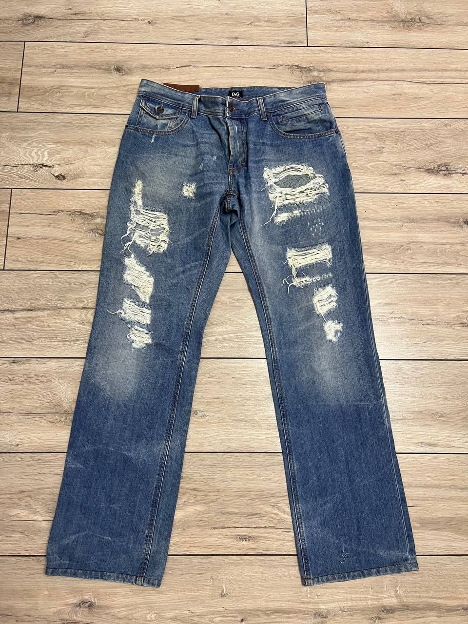 Dolce & Gabbana Dolce & Gabbana D&G Leader Distressed Jeans Ripped Denim Y2K Size US 35 - 12 Thumbnail