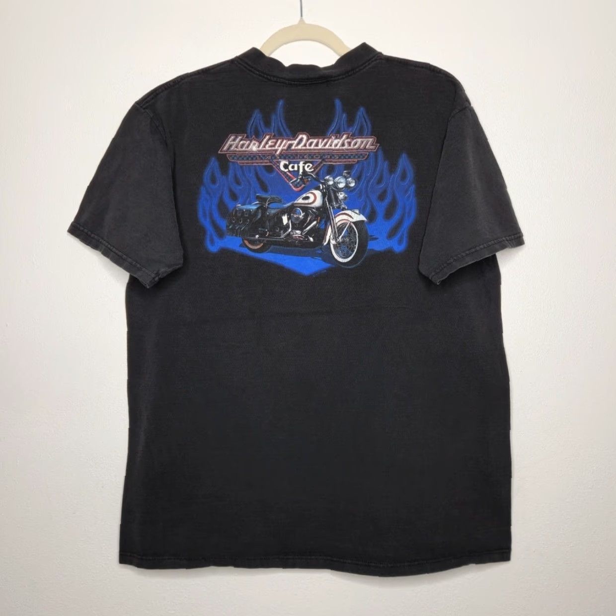 Harley Davidson VINTAGE Harley Davidson Shirt Unisex Adults XL Black Double Sided Pocket HD Skate Biker Size US XL / EU 56 / 4 - 4 Thumbnail