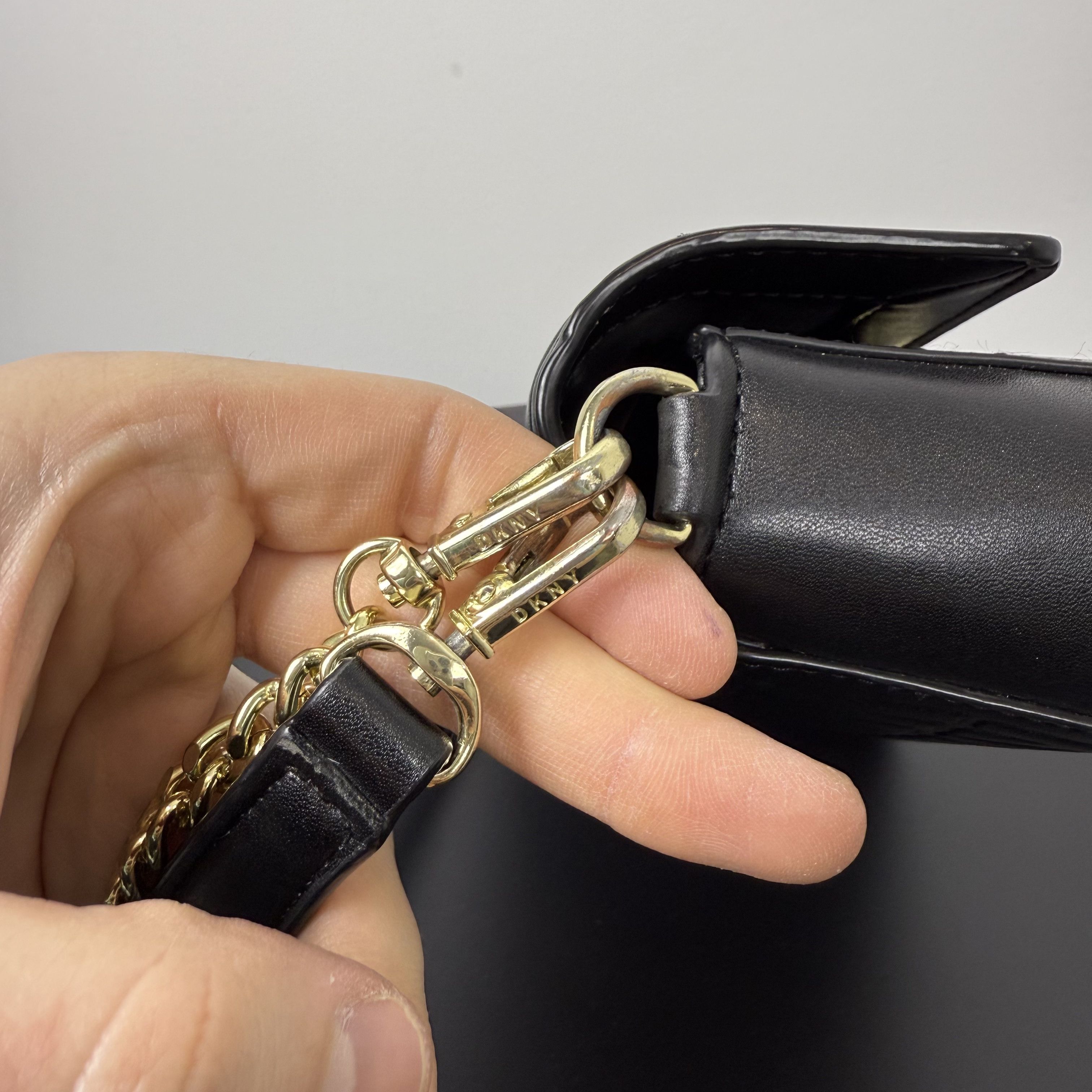 DKNY DKNY Donna Karan Black Monogram Crossbody Handle Bag Size ONE SIZE - 12 Thumbnail