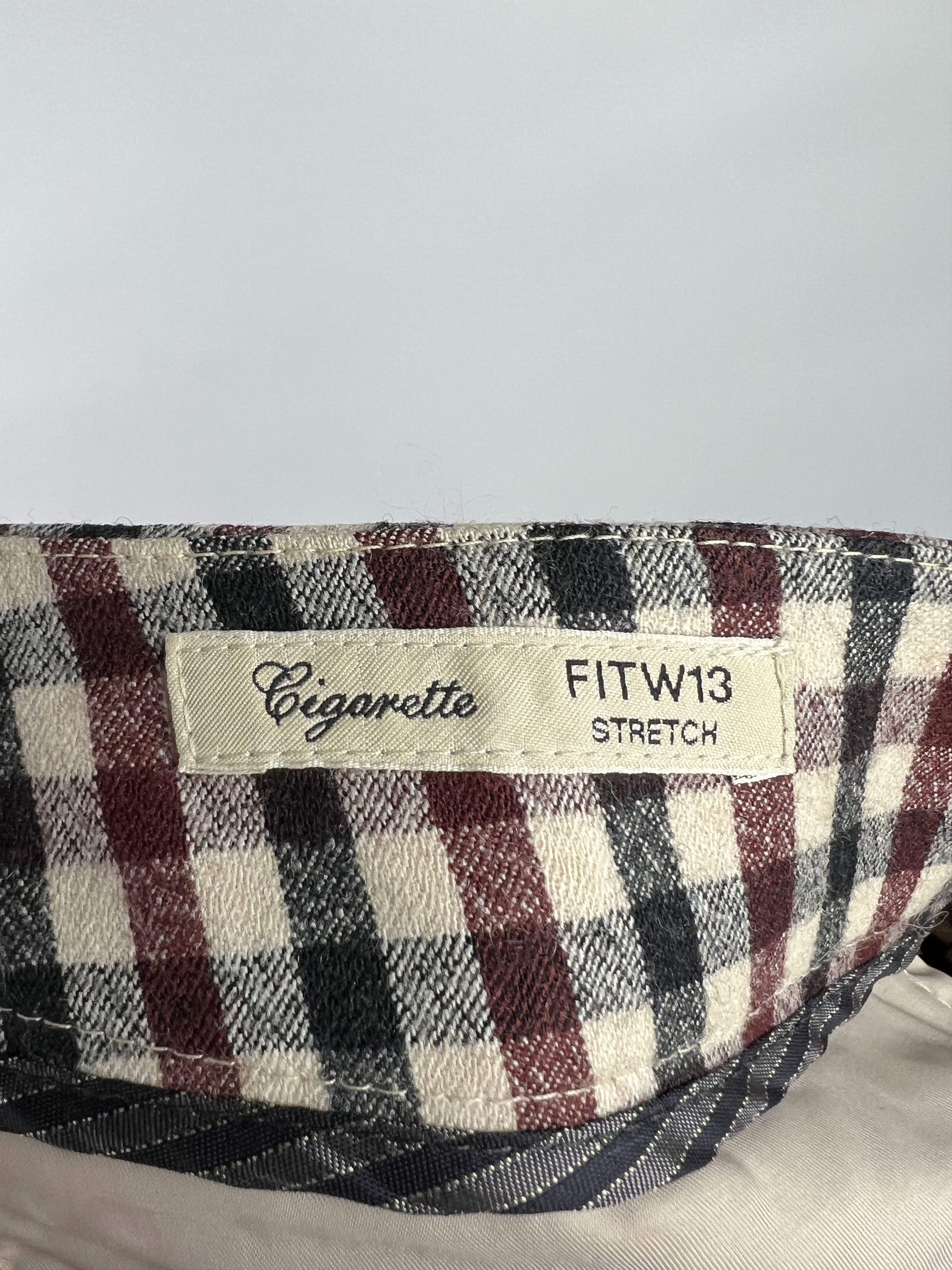 Max Mara Max Mara Weekend Plaid Cigarette Stretch Wool Pants US14 Size 36" / US 14 / IT 50 - 8 Thumbnail