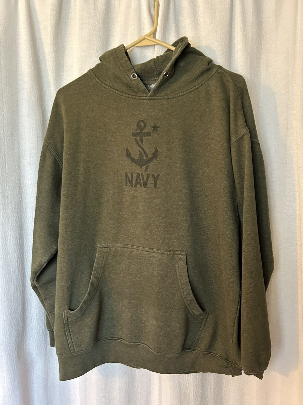 Independent Trading Co. Hoodie: green navy vintage? Independent trading Sweater xl? Size US XL / EU 56 / 4 - 2 Thumbnail