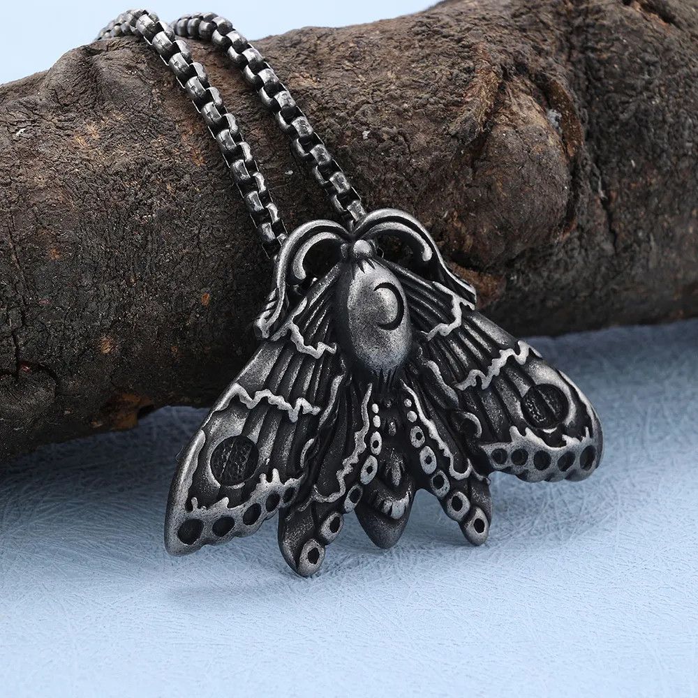 Jewelry Moon Moth Pendant Necklace Size ONE SIZE - 1 Thumbnail