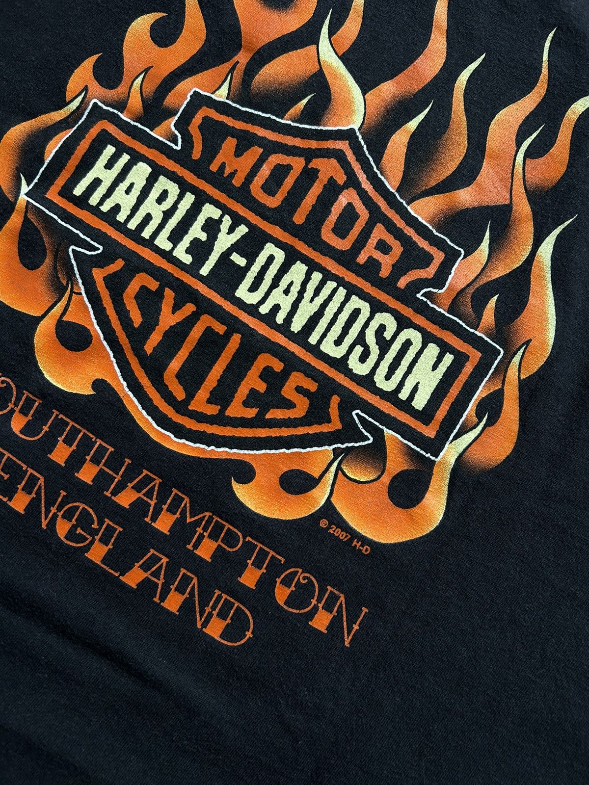 Band Tees × Harley Davidson × Vintage Vintage Harley Davidson Dockgate Southampton T-Shirt 2007 Size US XL / EU 56 / 4 - 9 Thumbnail