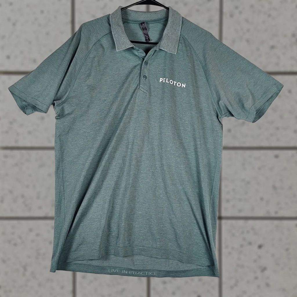 Lululemon Lululemon Peloton Green Performance Polo Shirt Breathable Stretch Athle Men's XL Size US XL / EU 56 / 4 - 1 Thumbnail