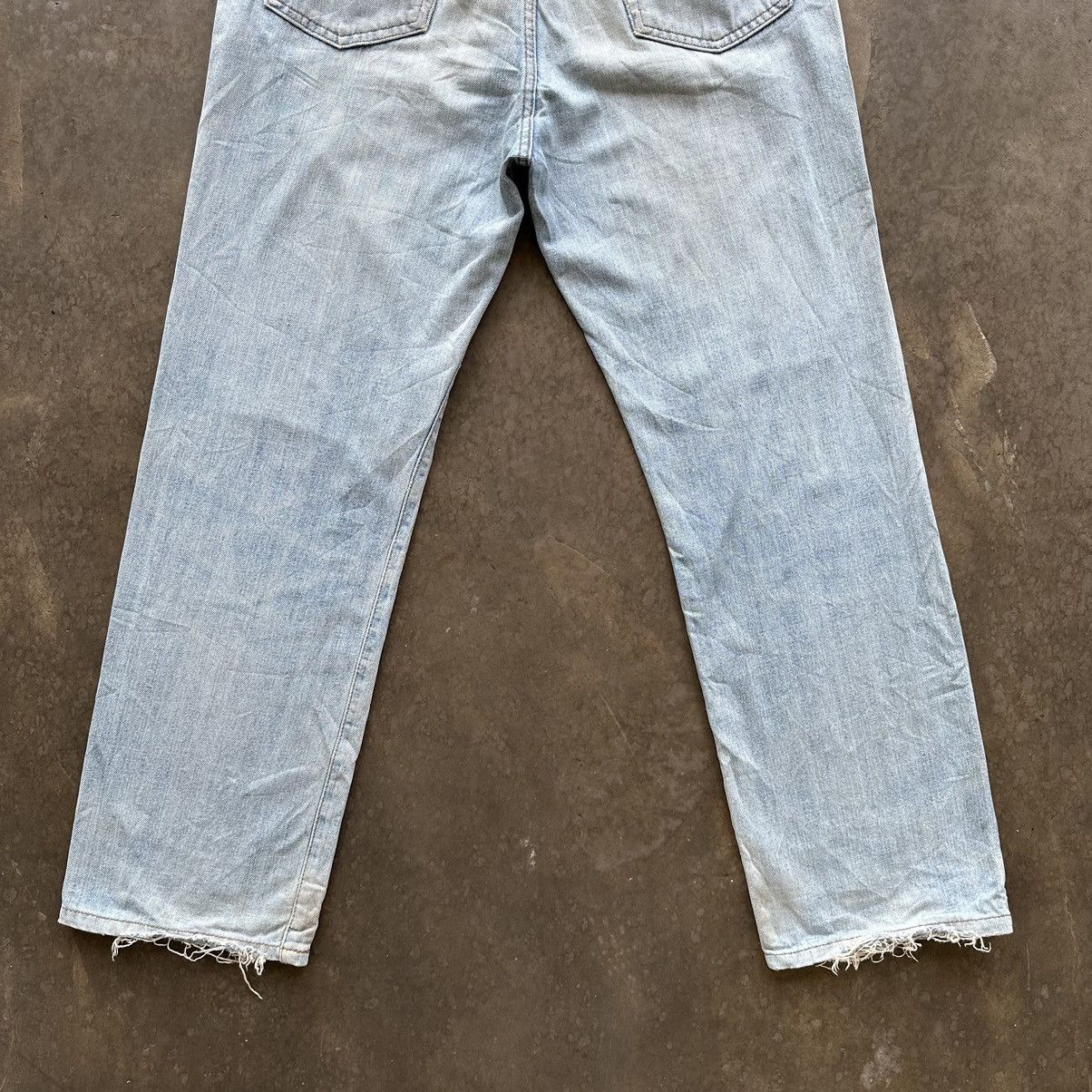 Japanese Brand Vintage Edwin Lightwash Distressed Faded Denim Jean Pant W31 Size US 31 - 11 Thumbnail