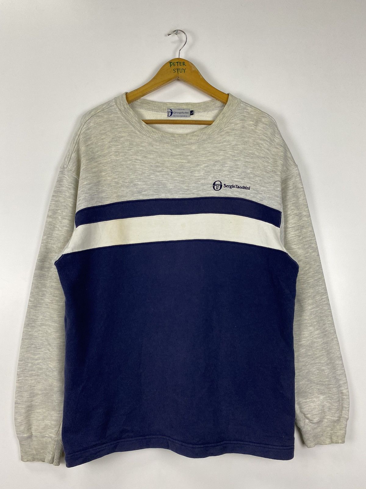 Sergio Tacchini × Vintage Vintage Sergio Tacchini sweatshirt Size US L / EU 52-54 / 3 - 3 Thumbnail