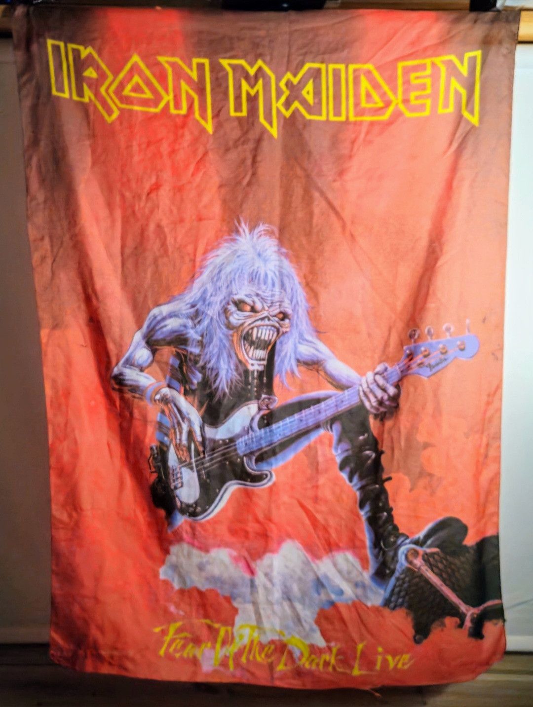 Vintage Iron Maiden 1992 Fear of the dark Live Poster Banner Flag Size ONE SIZE - 1 Thumbnail