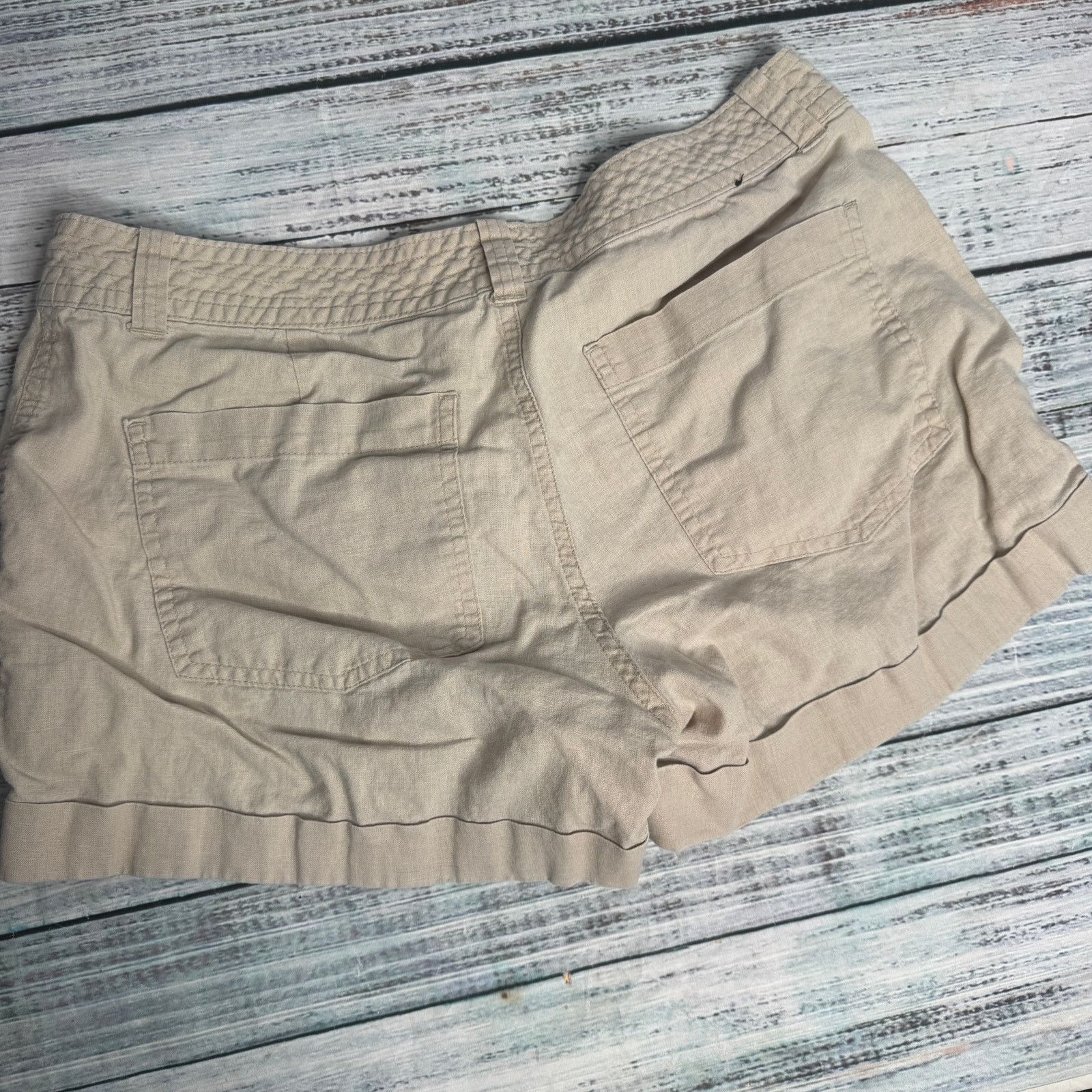 Banana Republic Banana Republic Tan Linen Blend Shorts 8 Size 30" / US 8 / IT 44 - 3 Thumbnail