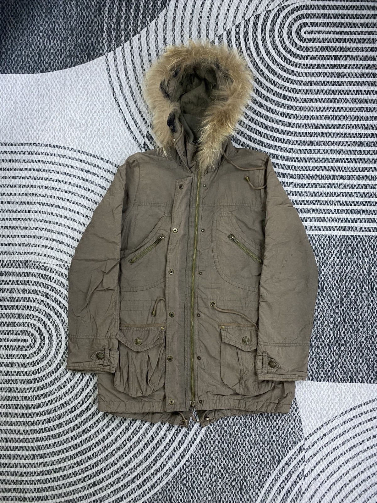 Japanese Brand Vtg Sorridere Sixty Five Spirit Faux Fur Parka Long Jacket Size US M / EU 48-50 / 2 - 5 Thumbnail