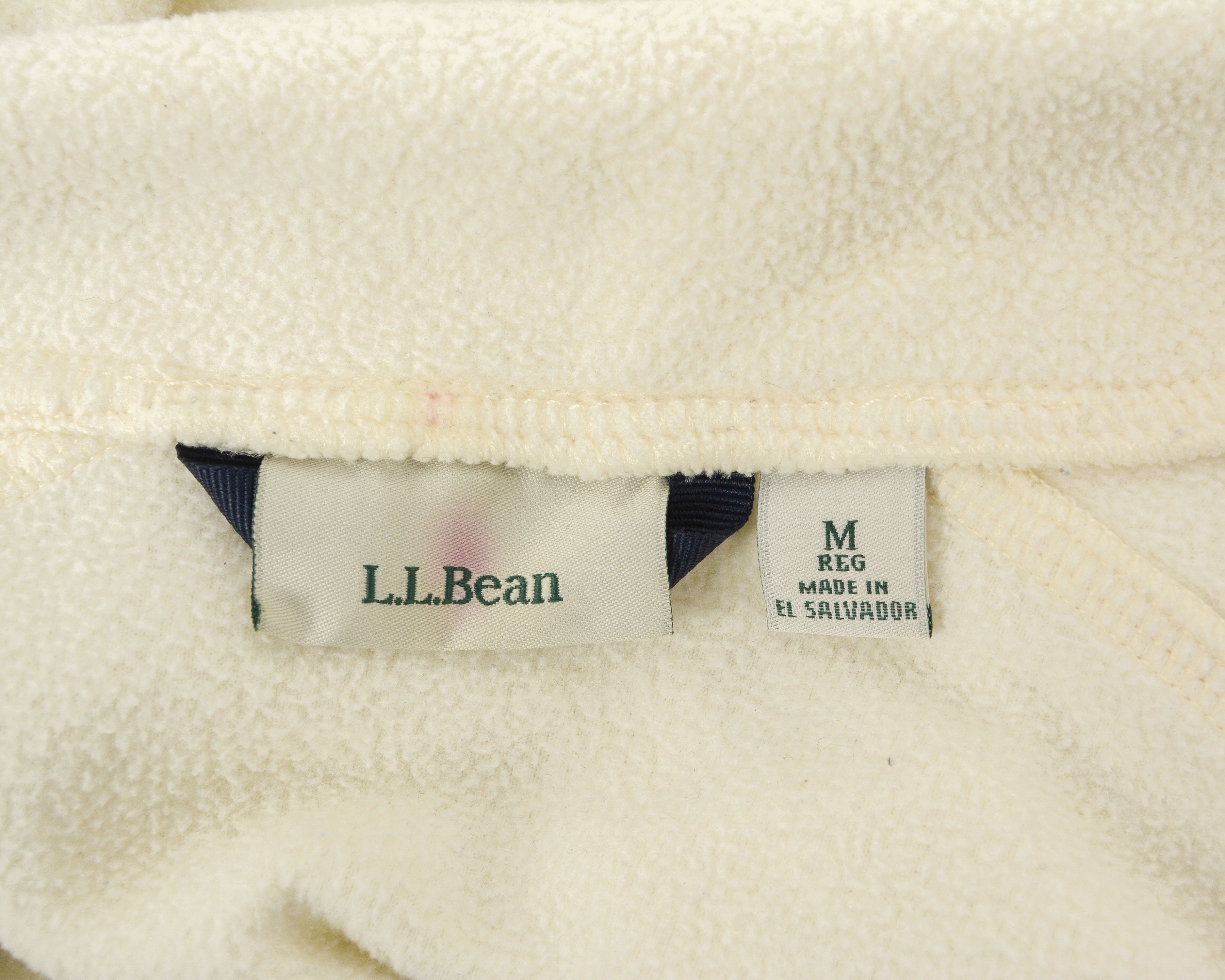 L.L. Bean × Vintage Fleece Jumper Pullover Women's Sweatshirt White Zip Up Neck Size M / US 6-8 / IT 42-44 - 5 Thumbnail
