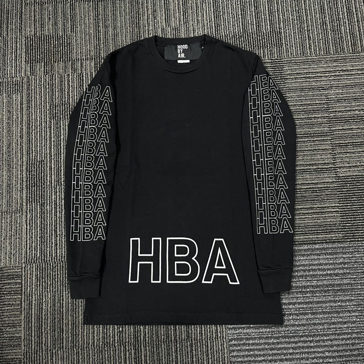 Rare Hood By Air Spellout Logo Longsleeve tee