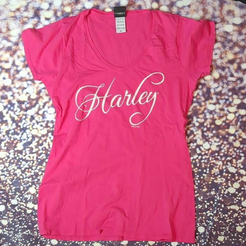 Harley-davidson pink slim fit tee size XL
