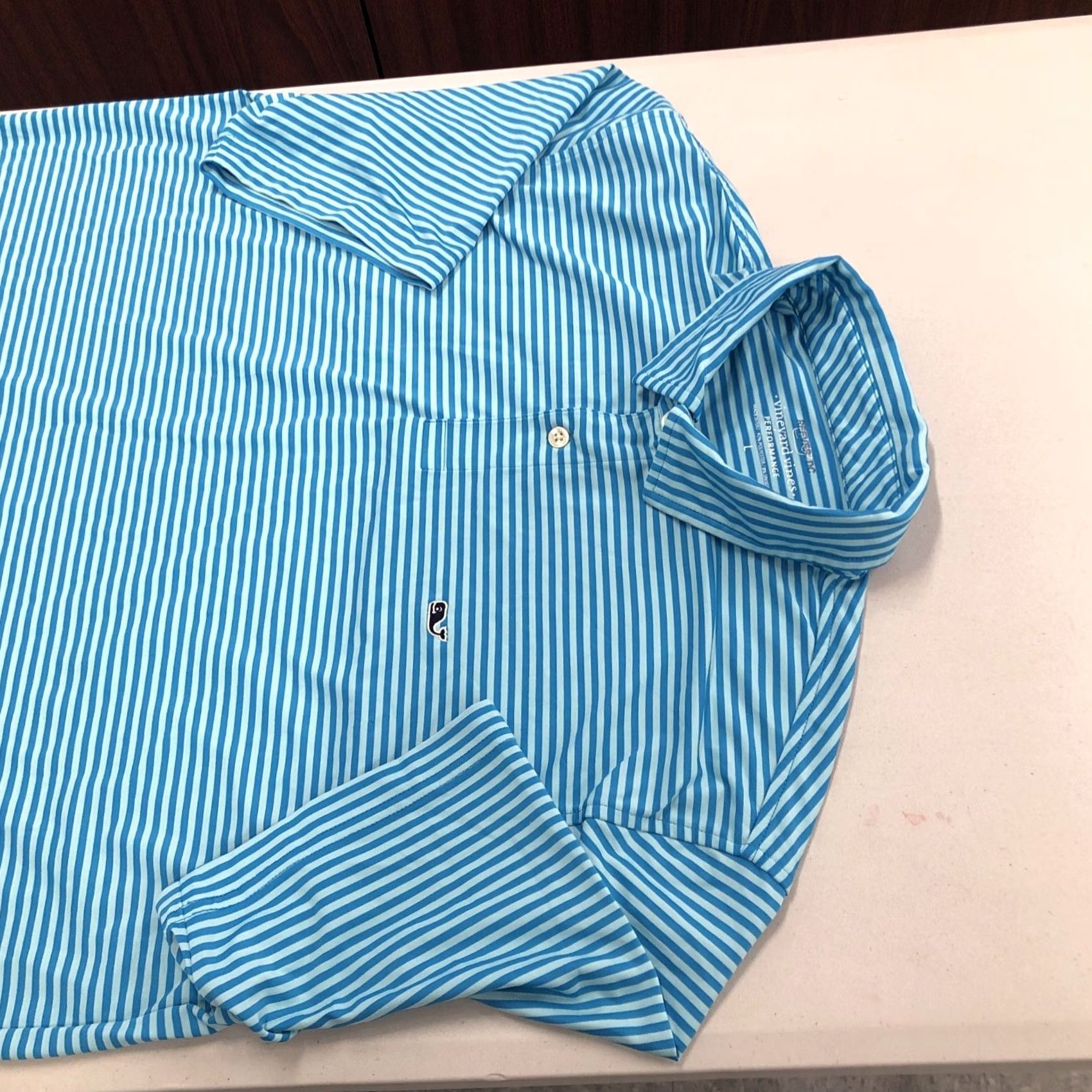 Vineyard Vines Vineyard Vines Polo Shirt Mens Large Multicolor Striped Performance Stretch Golf Shirt Polo Short Sleeve Logo Classic Preppy Whale Men L Multicolor Size US L / EU 52-54 / 3 - 5 Thumbnail