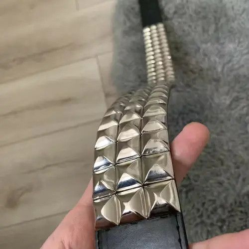 Japanese Brand × Vintage Funky Punk Steel Leather Studded Belt Size ONE SIZE - 3 Thumbnail