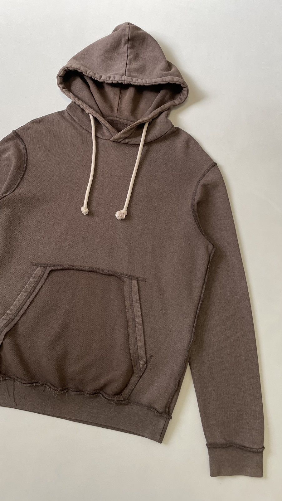 Maison Margiela S/S 19 Inside Out Seam Washed Cotton Hoodie Size US M / EU 48-50 / 2 - 7 Thumbnail