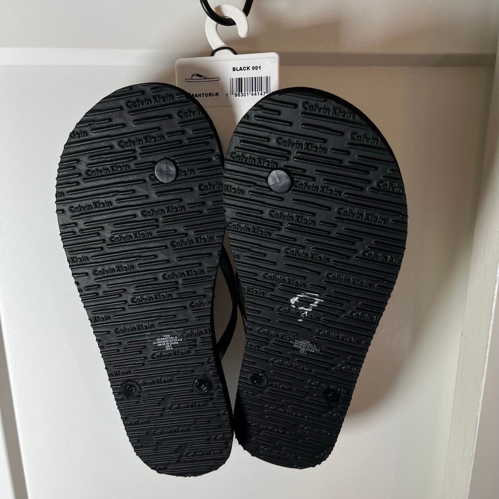 Calvin Klein •NEW• Calvin Klein CK Men’s Flip Flops in Black & White Size US 10 / EU 43 - 9 Thumbnail