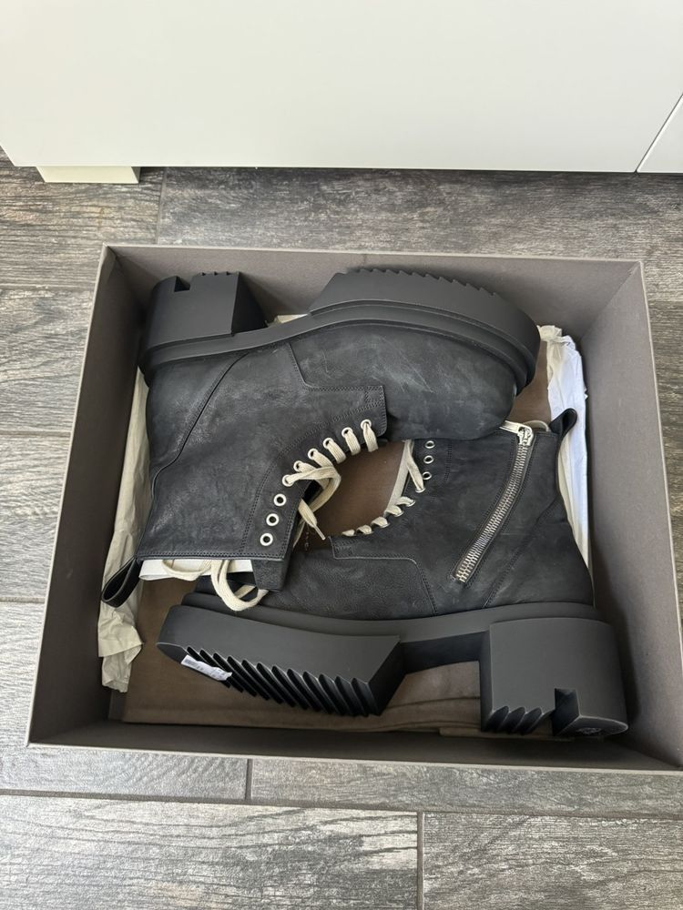 Rick Owens Black Low Army Bogun Boots brand new Size US 13 / EU 46 - 1 Thumbnail