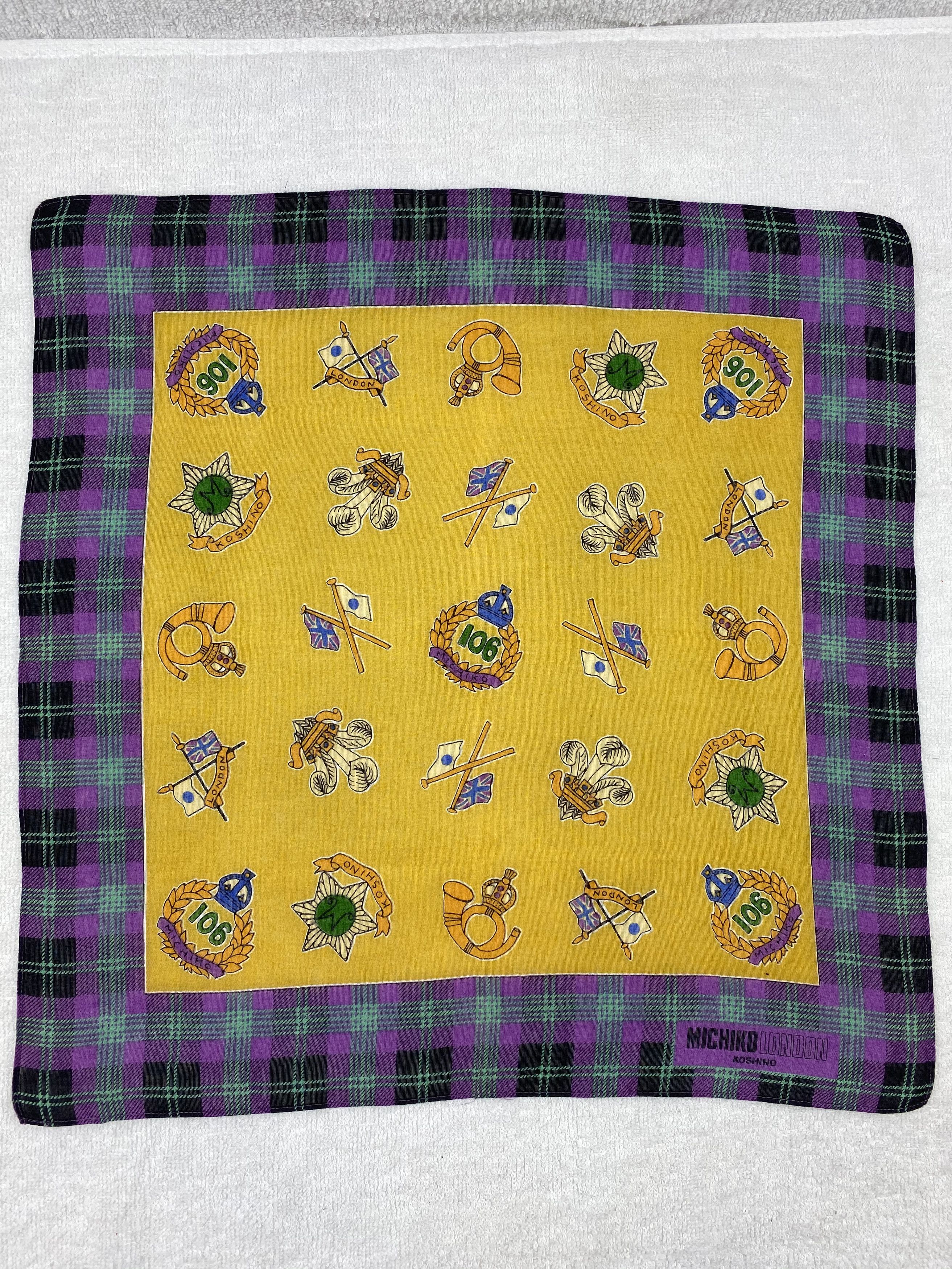 Michiko Koshino London × Vintage Michiko Koshino London Handkerchief / Bandana / Neckerchief Size ONE SIZE - 3 Thumbnail
