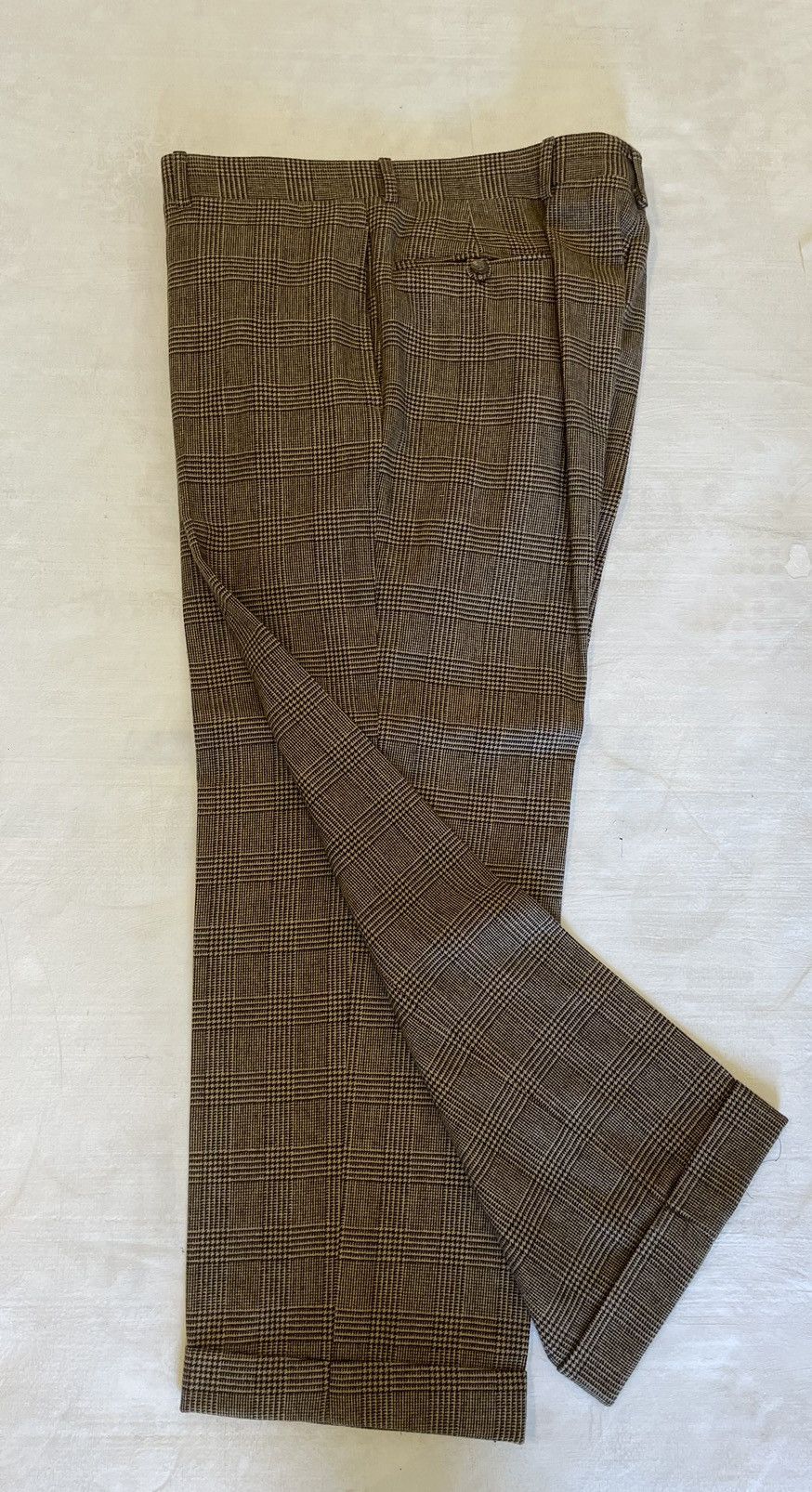 Polo Ralph Lauren × Vintage Prince of Wales Check Wool Suit Size 46R - 8 Thumbnail