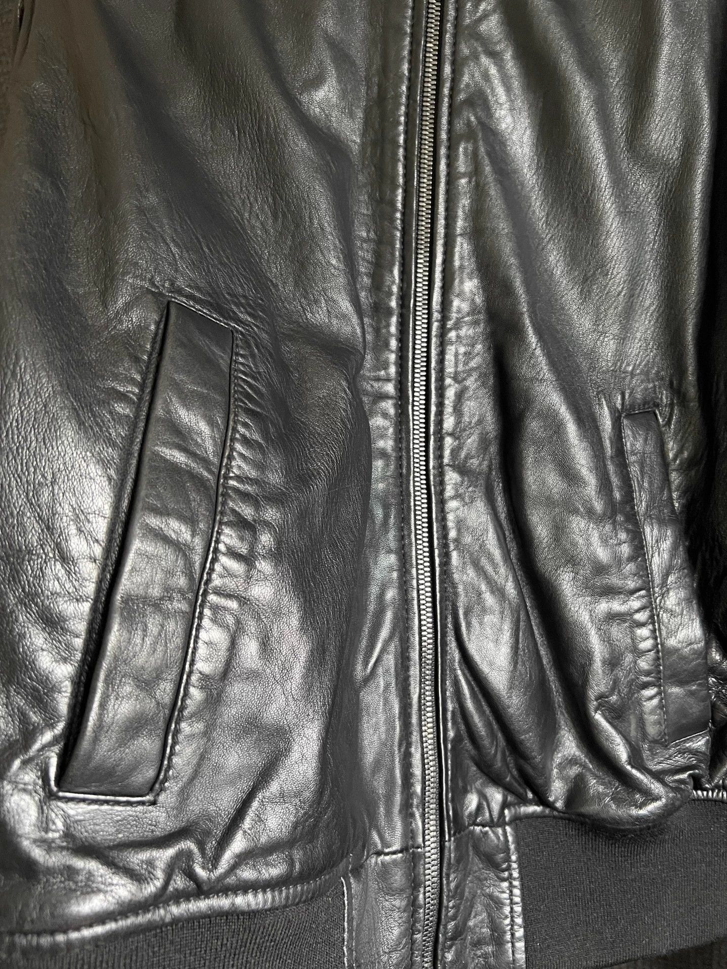 Other CATHY JANE Rick Owens Style Black Leather Jacket Size US M / EU 48-50 / 2 - 3 Thumbnail