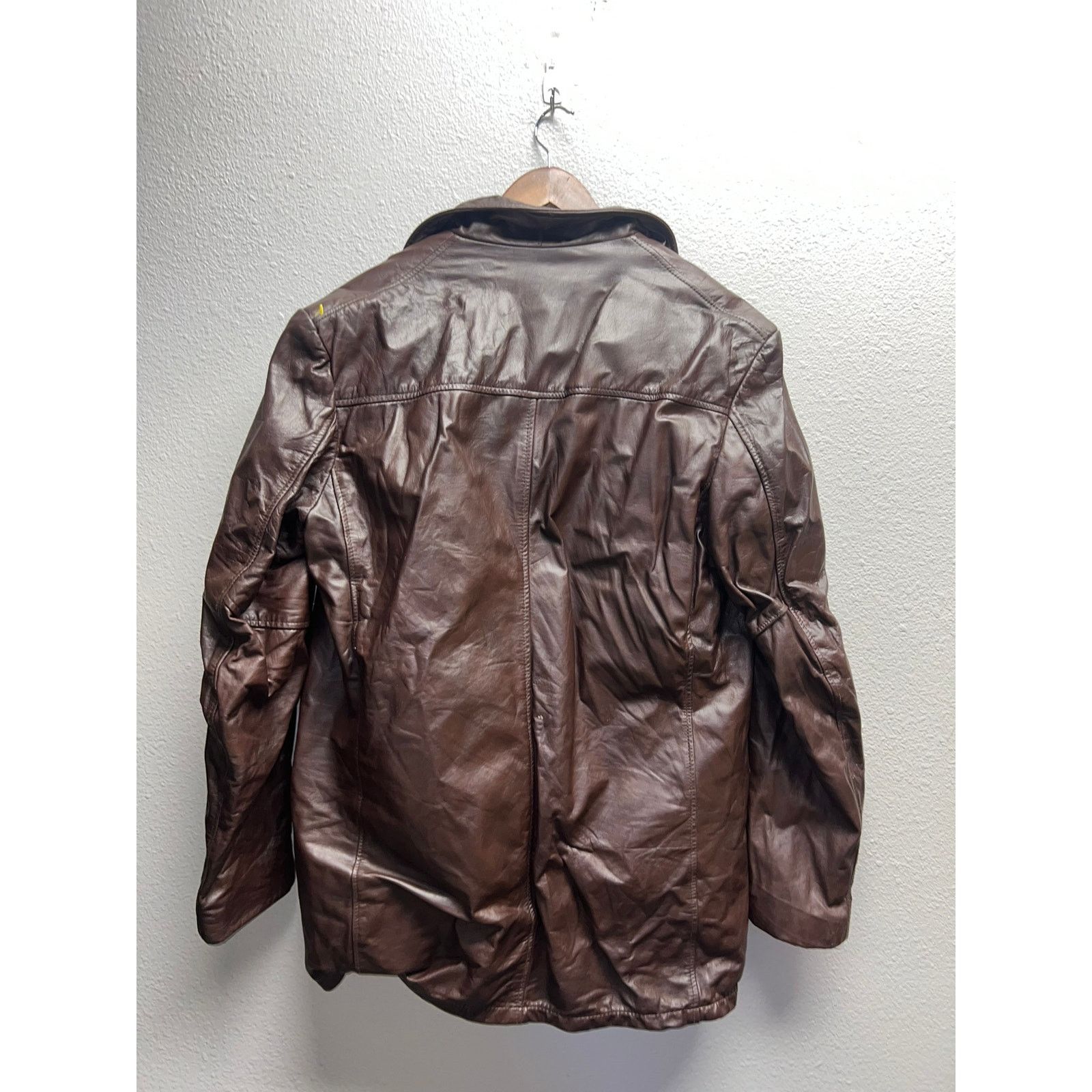 Vintage Vintage Brown Leather Jacket Button Up Outerwear Coat VTG L Size US L / EU 52-54 / 3 - 10 Thumbnail