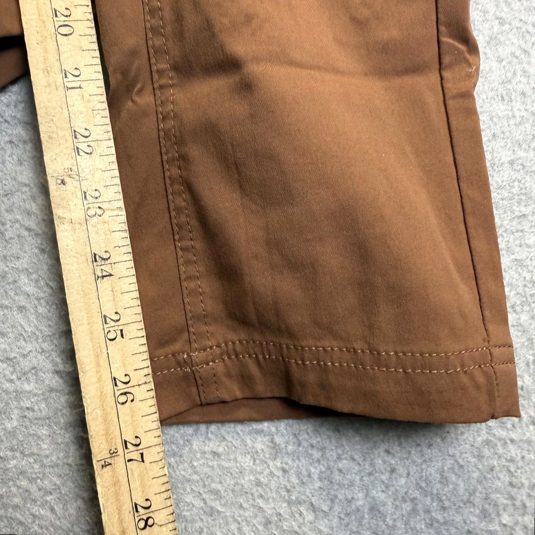 Prana prAna Women Pants 2 Brown Button Fly Pull On Ankle Length Nylon Stretch Women's Size 2 Regular Size 26" / US 2 / IT 38 - 7 Thumbnail
