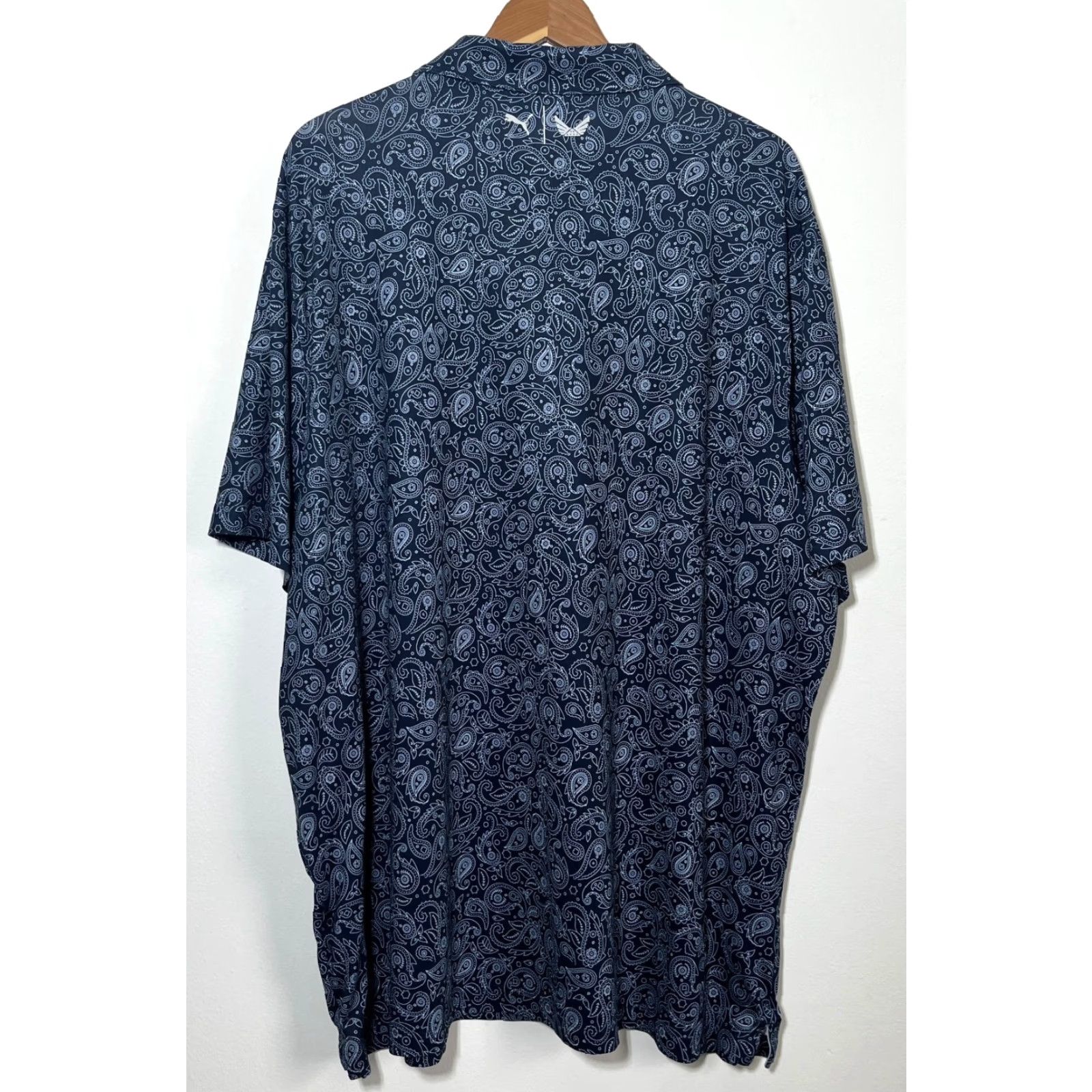 Puma MEN'S PUMA Volition Bandana Golf Polo Shirt POLO Shirt XXL BLUE Paisley 535303 Golf, Casual Mens Size US XXL / EU 58 / 5 - 5 Thumbnail