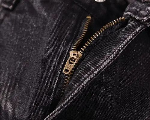 Japanese Brand Washed distressed straight-leg men's loose wide-leg jeans Size US 32 / EU 48 - 4 Thumbnail