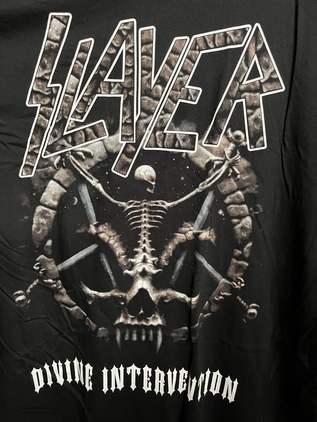 Designer Slayer Divine Intervention Tour Tee 2014 Slayer T-shirt XL Size US XL / EU 56 / 4 - 4 Thumbnail