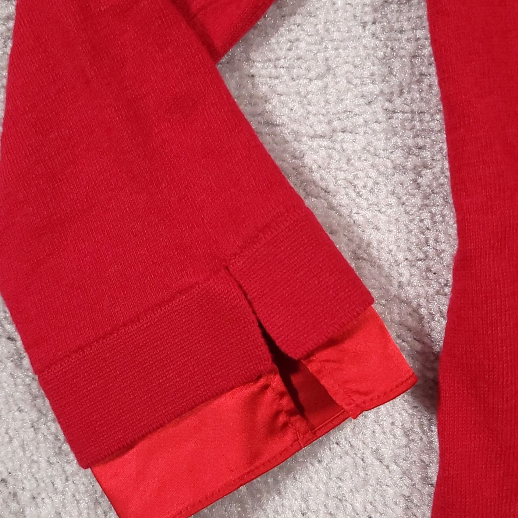 Vintage Chico's Sweater Women's XS Red 3/4 Sleeve V-Neck Pullover Knit Solid Slit Sleeve Casual, Business, Travel, Formal Mens Womens Boys Girls Size XS / US 0-2 / IT 36-38 - 4 Thumbnail