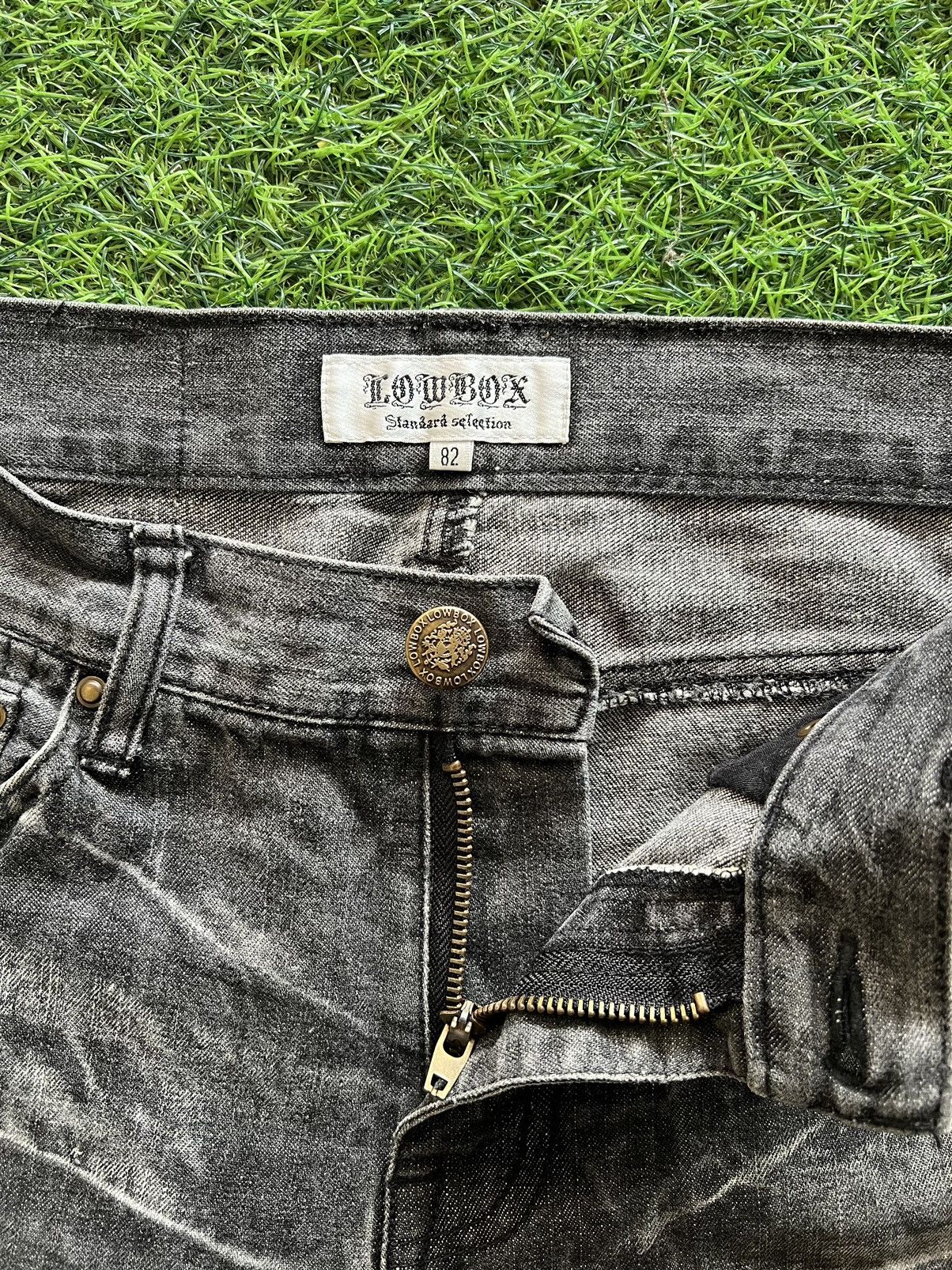 LOWBOX Vintage LOWBOX acid dyed flared denim Size US 34 / EU 50 - 6 Thumbnail