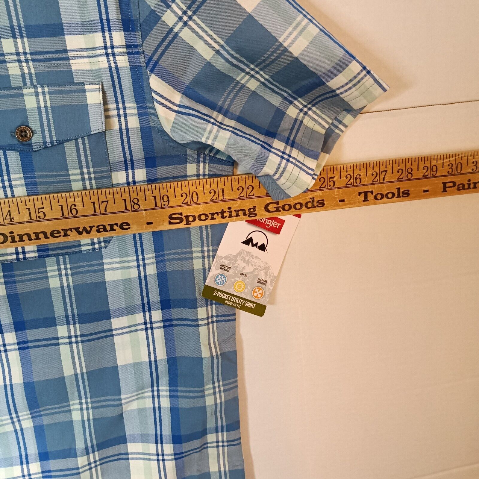 Wrangler Wrangler Utility Shirt Men's M Button Up Plaid Regular Fit Size US M / EU 48-50 / 2 - 6 Thumbnail