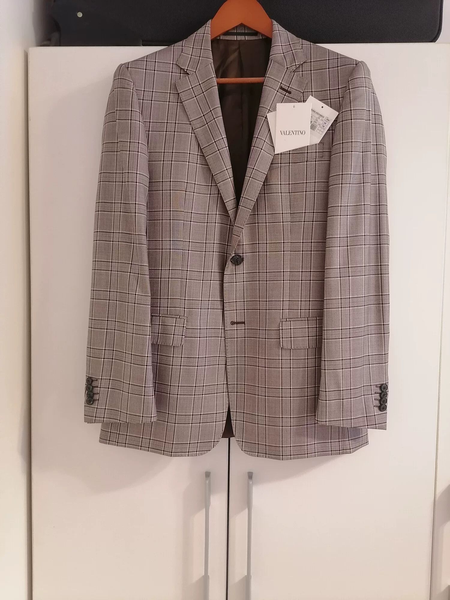 Valentino Valentino Men's Prince of Wales Check Blazer Size US L / EU 52-54 / 3 - 1 Thumbnail