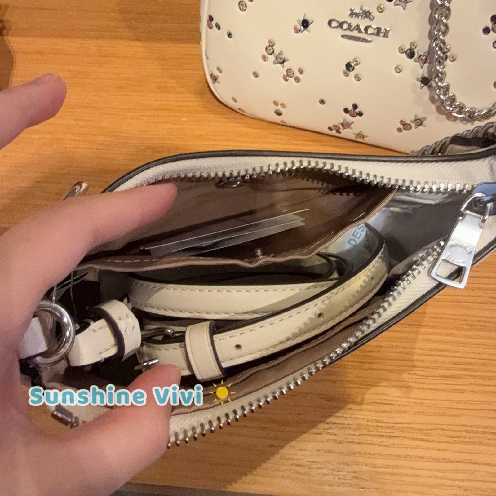 Coach NWT Coach Teri Mini Crossbody Bag Star CCE46 Silver Chalk Size ONE SIZE - 8 Thumbnail