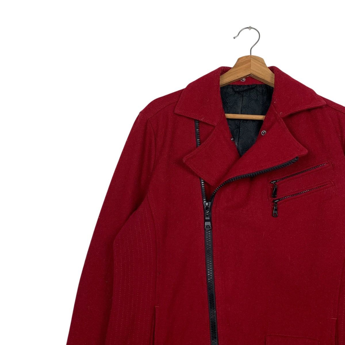 semanticdesign SEMANTIC DESIGN Asymmetrical Double Collar Jacket #2173-C96 Size US L / EU 52-54 / 3 - 6 Thumbnail