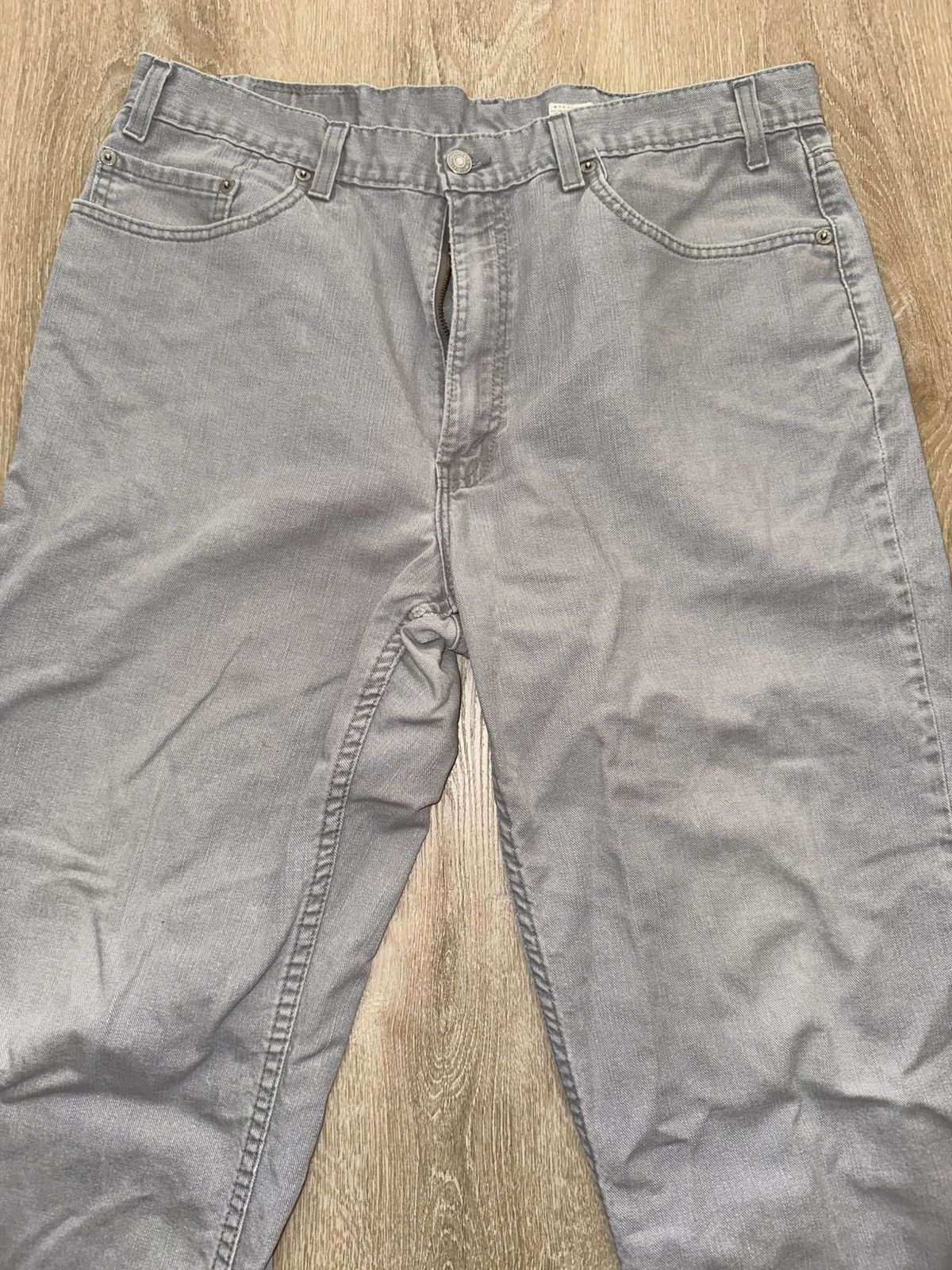 Levi's × Vintage Vintage Levi’s 550 Grey Made In USA Straight Denim Jeans Size US 38 / EU 54 - 3 Thumbnail