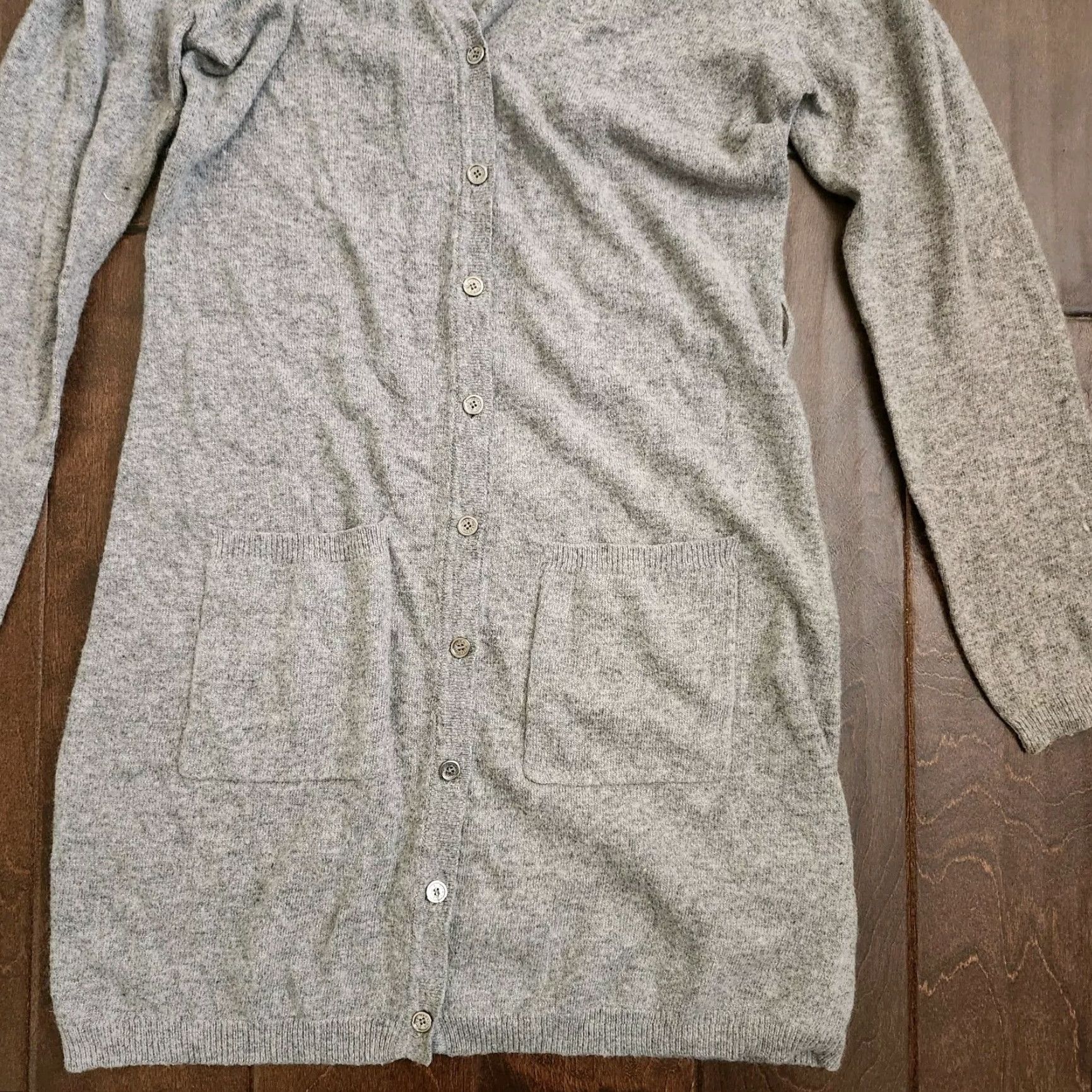 Bcbgmaxazria BCBGMAXAZRIA Cardigan Hoodie Sweater Womens Beige Long Sleeve S Pocket Logo All Seasons Modern Designer Classic Size S / US 4 / IT 40 - 3 Thumbnail
