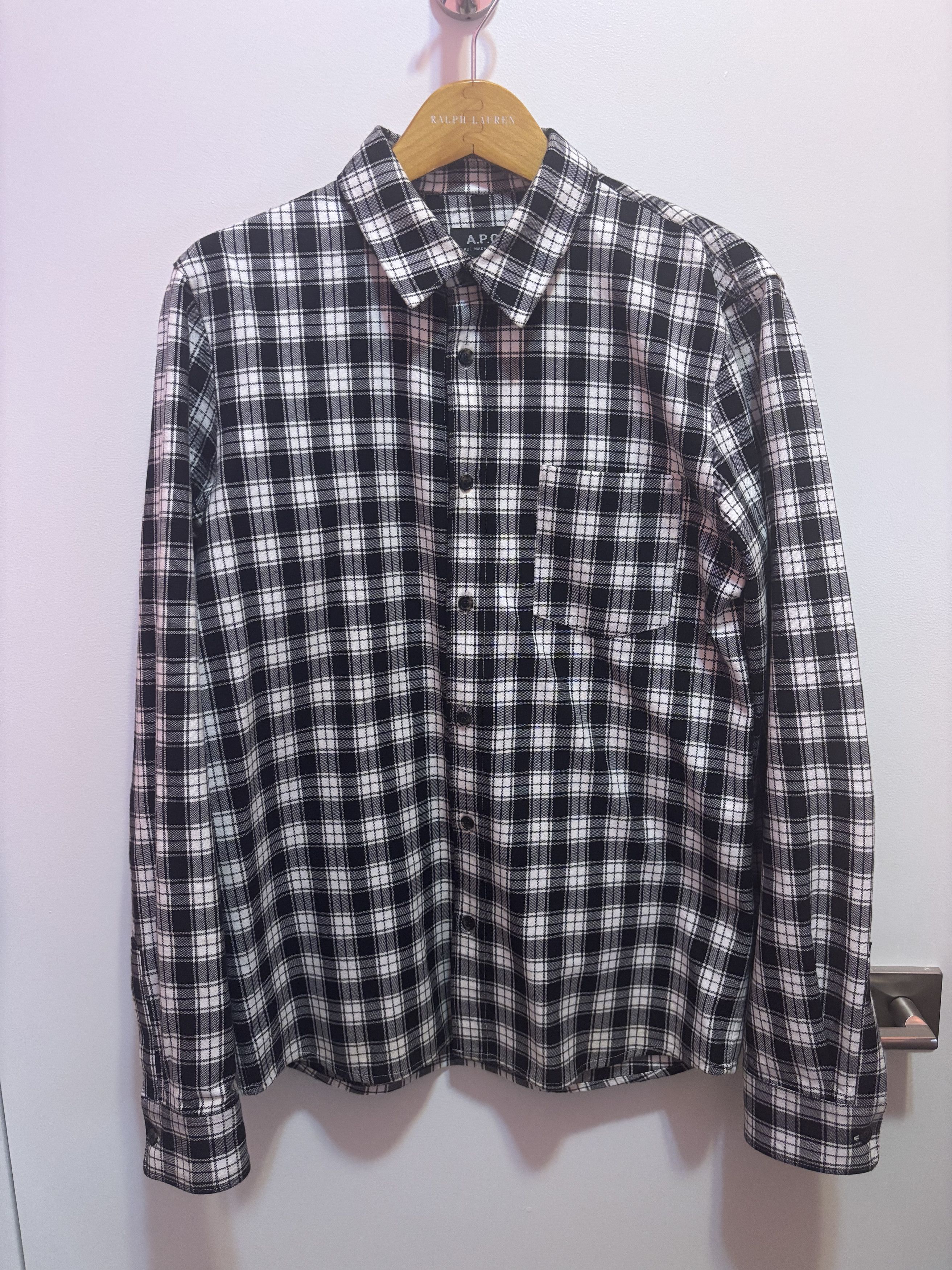 A.P.C. A.P.C. Vico Overshirt - Checkered B&W Size US S / EU 44-46 / 1 - 2 Thumbnail