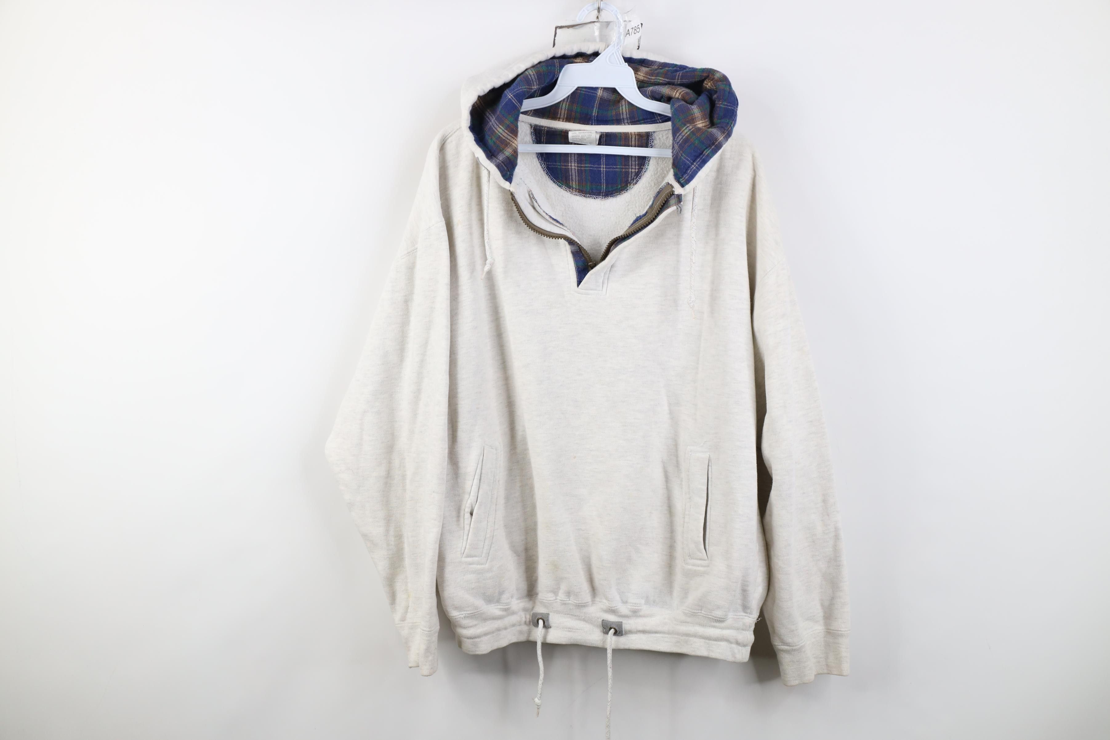 Vintage Vintage 90s Streetwear Blank Heavyweight Hoodie Sweatshirt Size US M / EU 48-50 / 2 - 1 Thumbnail