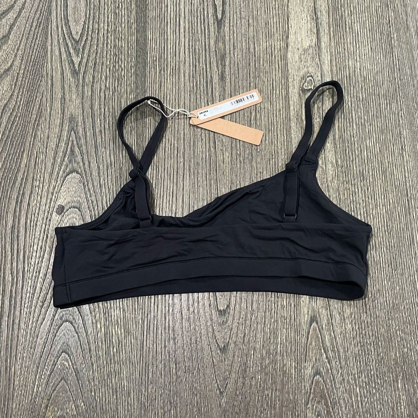 SKIMS NWT SKIMS Fit Everybody Scoop Neck Bralette Bra L Onyx Black Size L / US 10 / IT 46 - 3 Thumbnail