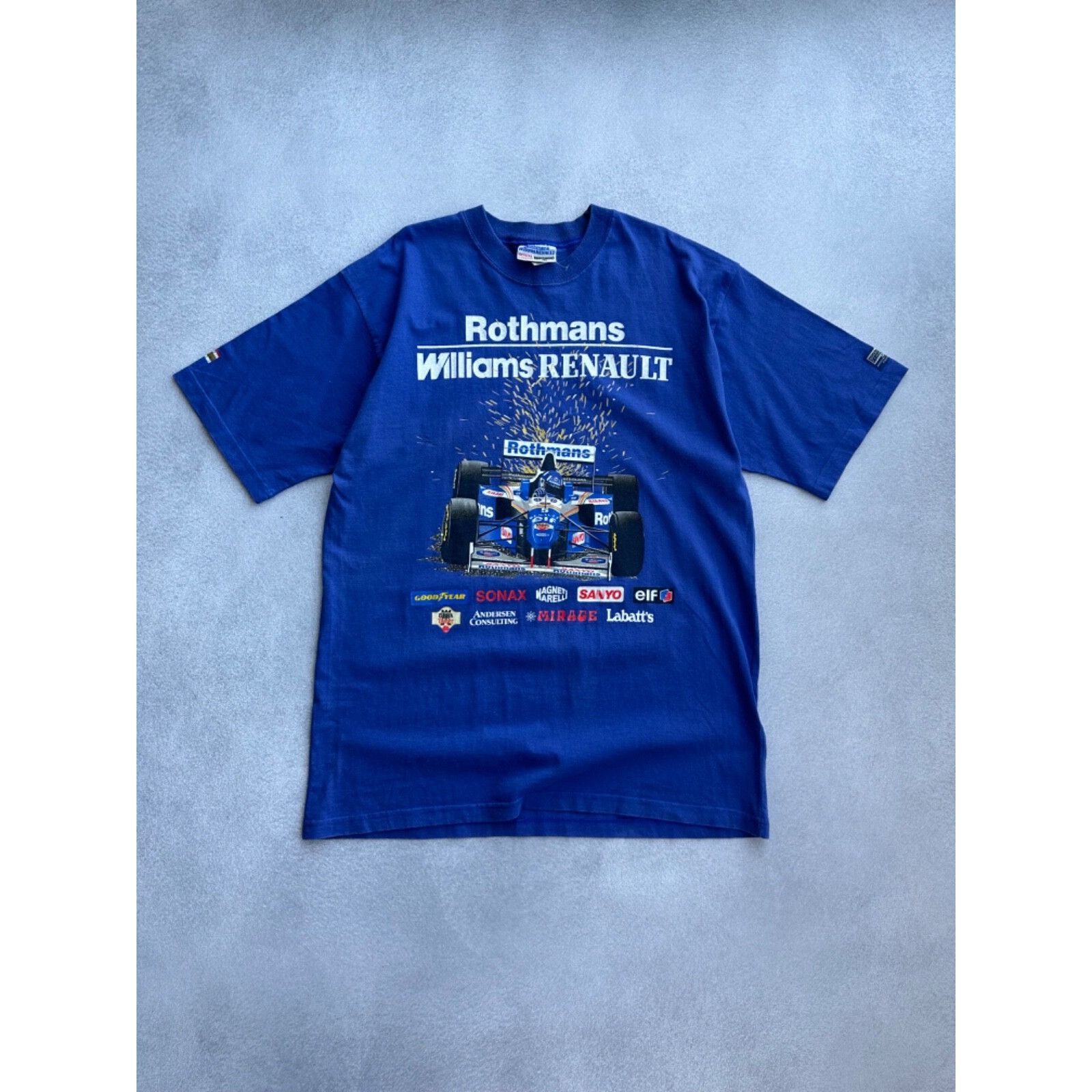 Vintage Vintage Rothmans Williams Renault F1 Racing T-shirt 90s Sz L Size US L / EU 52-54 / 3 - 1 Thumbnail