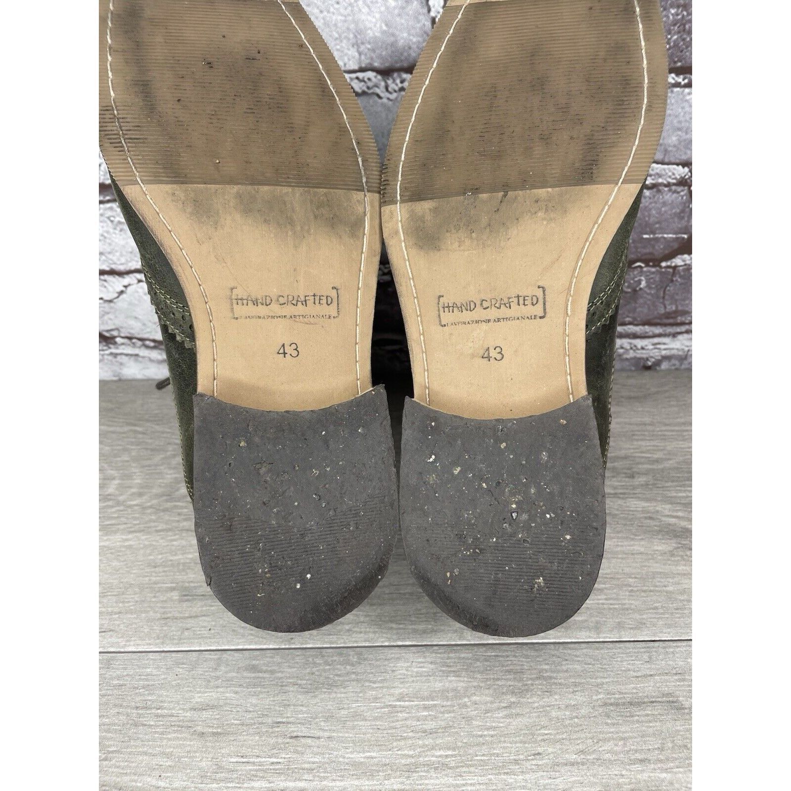 Steve Madden Steve Madden Iggy Green Leather Handcrafted Wingtip Oxfords Size US 10 / EU 43 - 15 Thumbnail