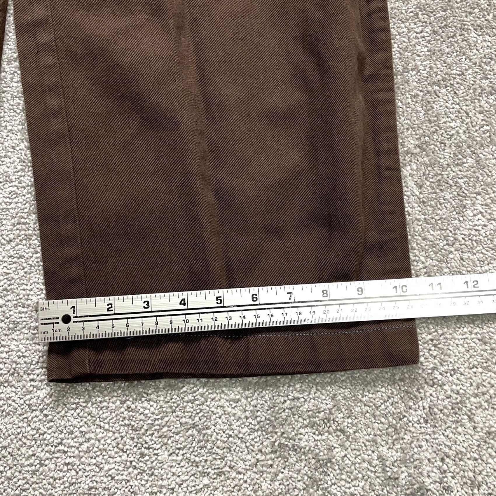 Vintage Unbranded Pants Womens Plus 40 Brown Classic Fit Straight Ladies Slacks 40x31 Size 27" / US 4 / IT 40 - 2 Thumbnail